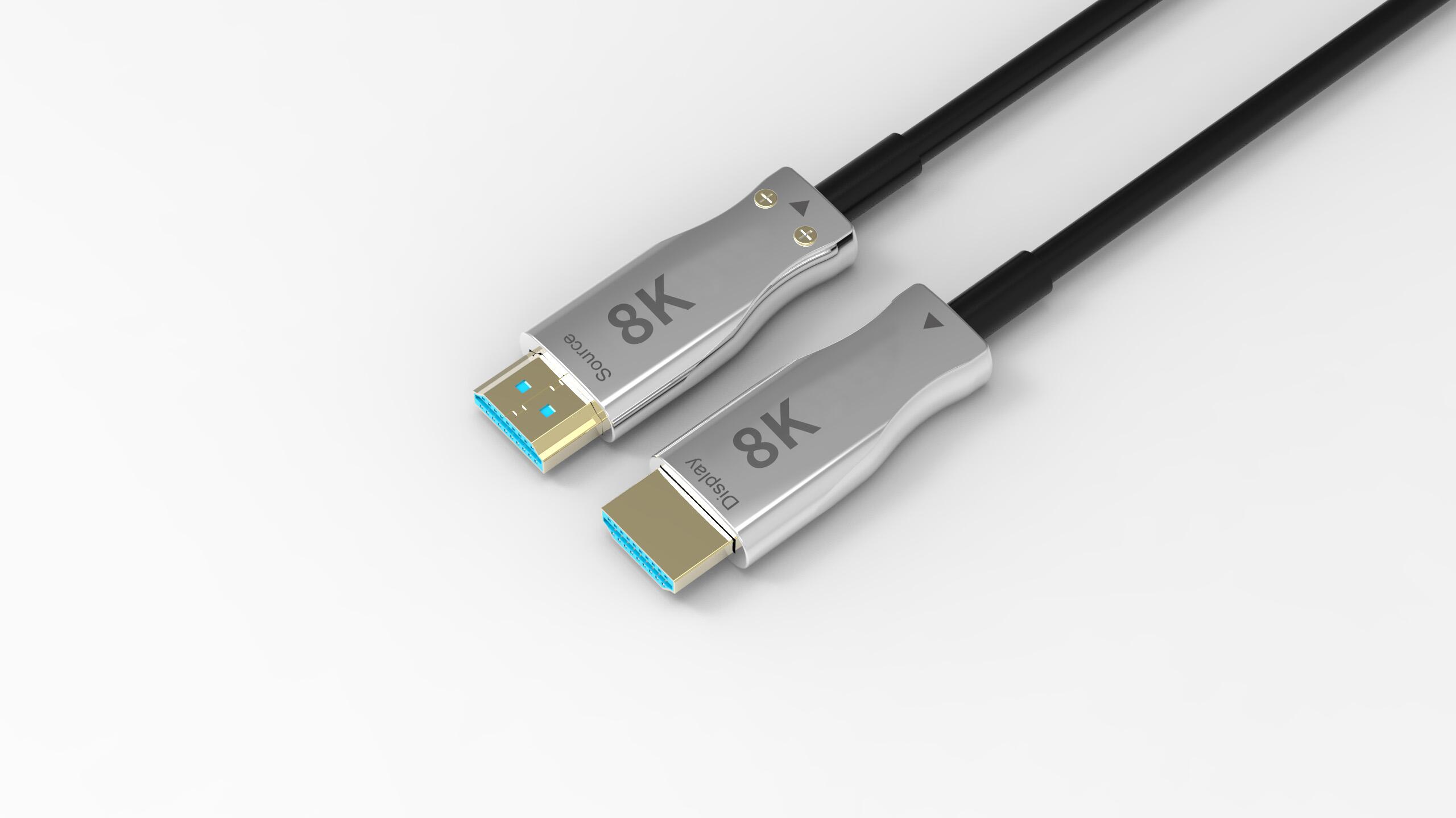 HDMI AOC  8K光纖線  銀色外殼 藍芯