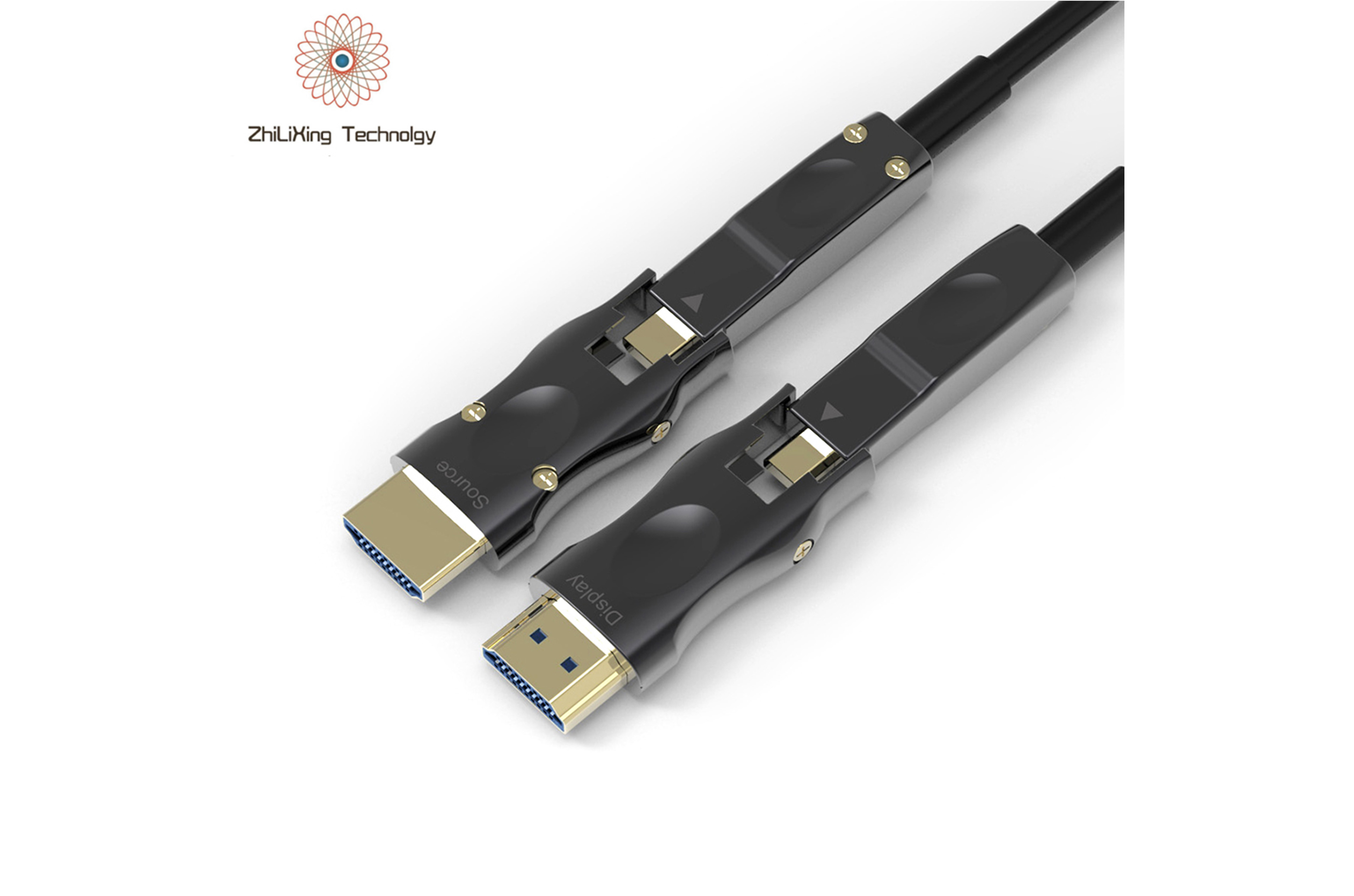 Detachable 8Kx4K Fiber Optic HDMI Cable T...