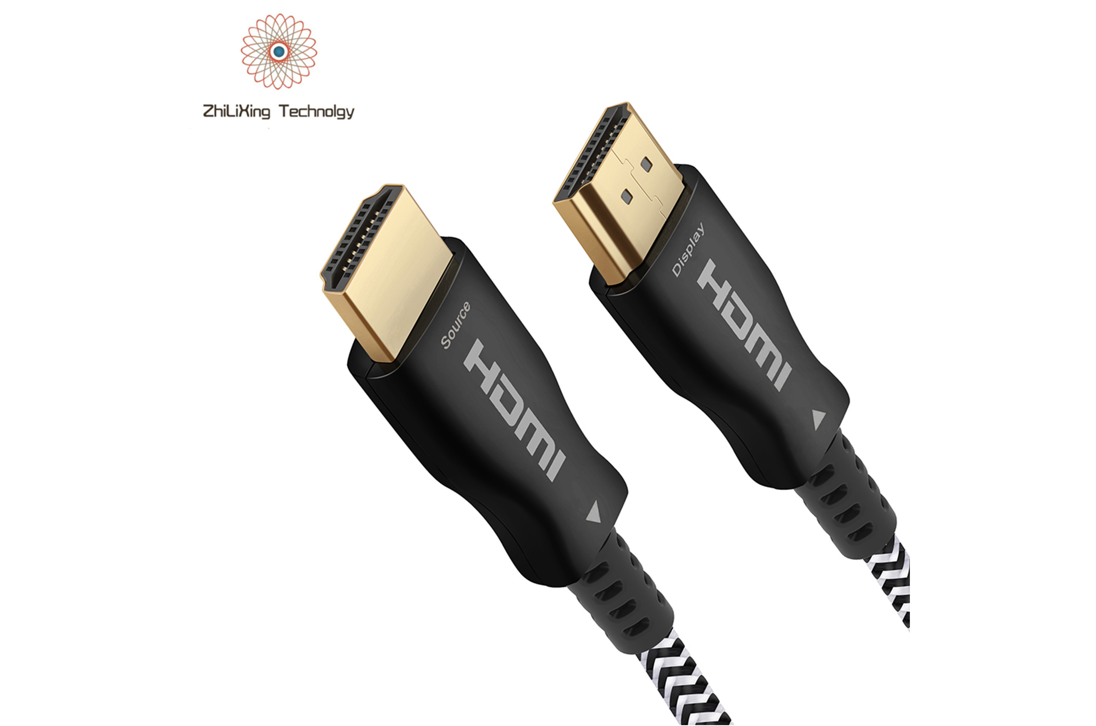 Gold Plated 4K 2.0 3D 18Gbps 60Hz HDMI to AOC Fibers HDMI Cable 200m