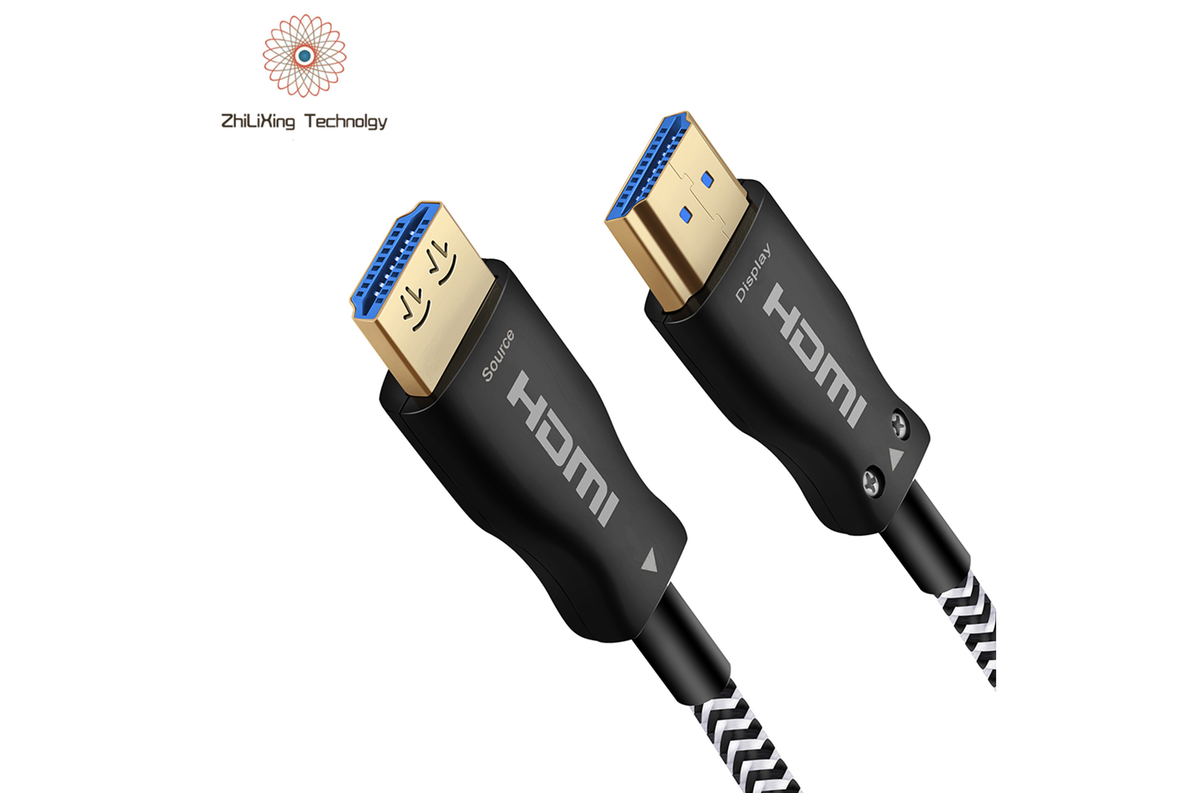 Gold Plated 4K 2.0 3D 18Gbps 60Hz HDMI to AOC Fibers HDMI Cable 200m